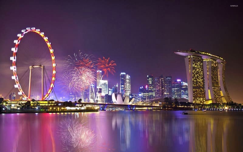 Singapore Flyer là vòng đu quay ngắm cảnh cao nhất châu Á, nằm trong top những vòng đu quay cao nhất thế giới. (Ảnh: suwalls)