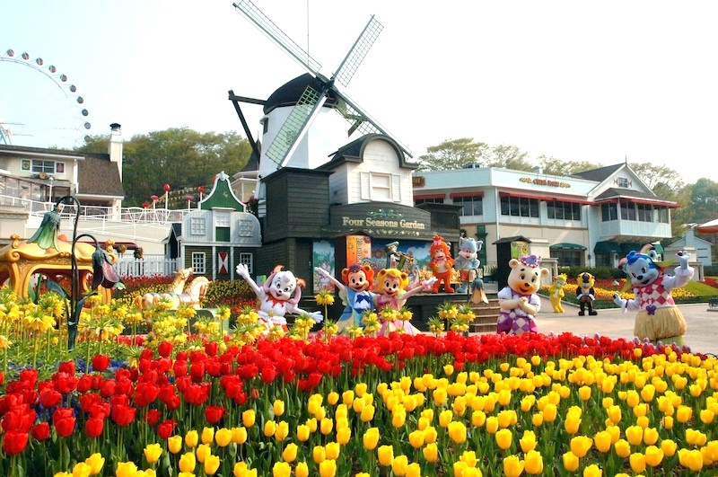 Everland rực rỡ sắc hoa Tulip vào mùa xuân. (Ảnh: corejeju)