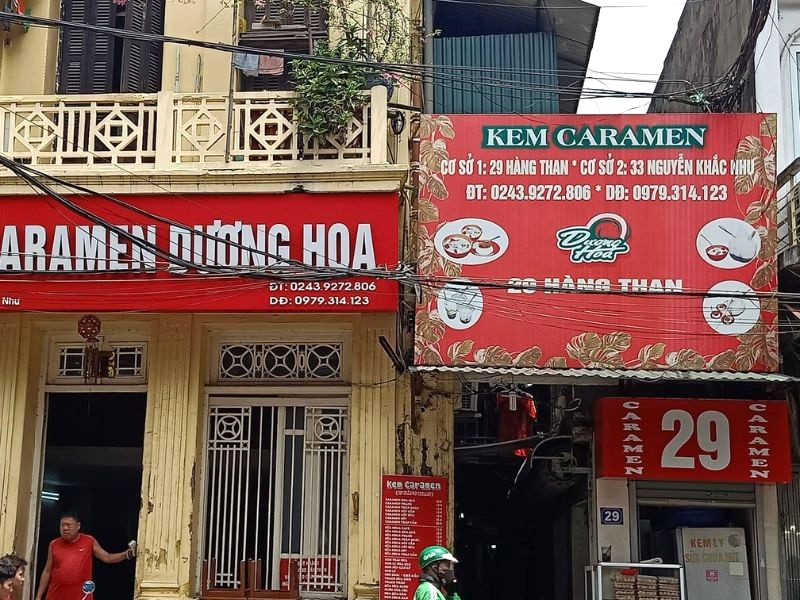 Quán Caramen Hàng Than Dương Hoa. (Ảnh: Caramen Dương Hoa)