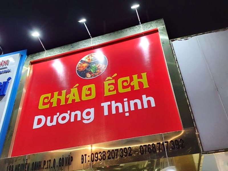 Quán cháo ếch Dương Thịnh, Gò Vấp.