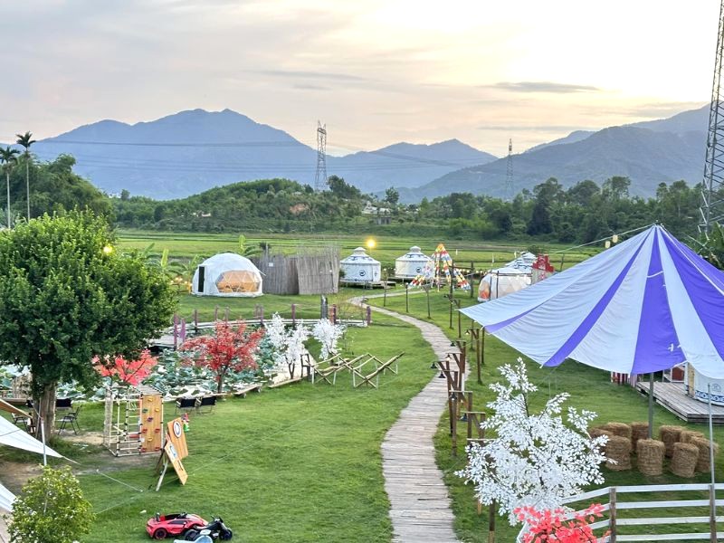 Hani Glamping Đà Nẵng: Trải nghiệm cắm trại độc đáo với lều Mông Cổ. (Ảnh: Glamptrip)