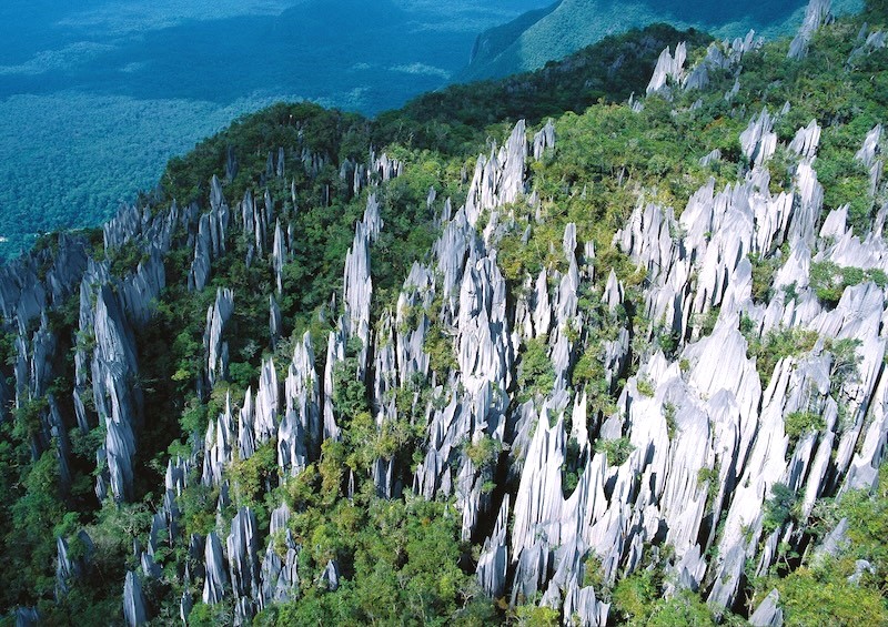 Gunung Mulu, một trong những vườn quốc gia lớn nhất Malaysia, nổi tiếng với vẻ đẹp tự nhiên.