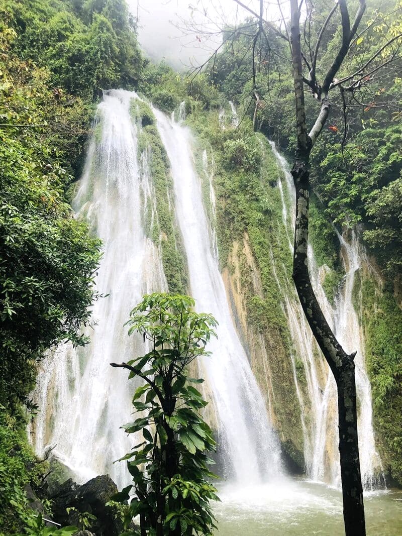 Thác Khuổi Nhi, một điểm đến nổi bật của huyện Na Hang, Tuyên Quang. (Ảnh: Nguyễn Minh Phương)