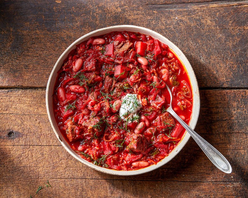 Borsch, món súp phổ biến ở Ukraine và Đông Âu. (Ảnh: 177milkstreet)