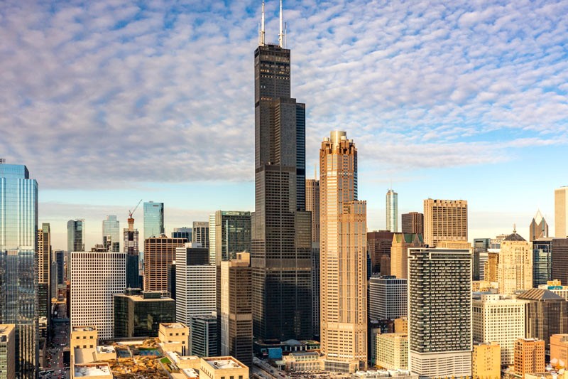 Willis Tower giữ ngôi vị tòa nhà cao nhất thế giới trong 25 năm. (Ảnh: costar)