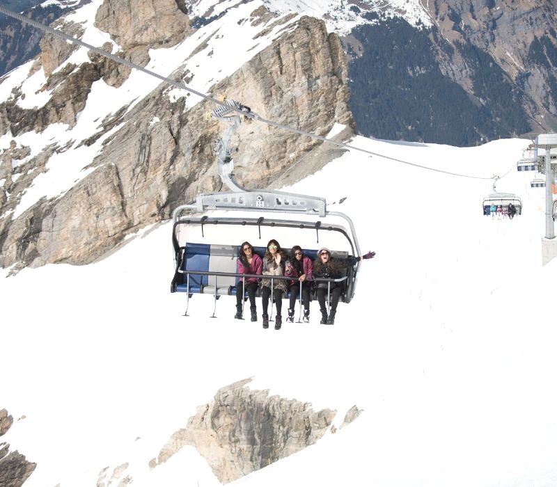 Cáp treo Ice Flyer trên đỉnh Titlis.