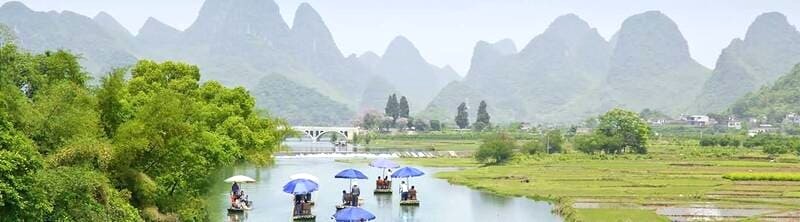 Chuyến thuyền từ Dương Sóc đến Làng Liugon - trải nghiệm đầy cảm hứng. (Ảnh: guilinchina)