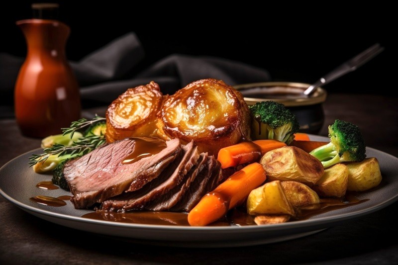 Sunday Roast: Bữa tiệc truyền thống của người Anh vào cuối tuần.