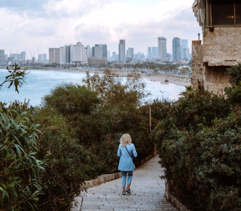 Khu vườn nhỏ trên đỉnh đồi Jaffa nhìn ra Tel Aviv. (Ảnh: theunexploredbackyard)