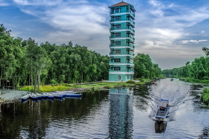 Làng nổi Tân Lập (Long An) - điểm du lịch xinh đẹp.