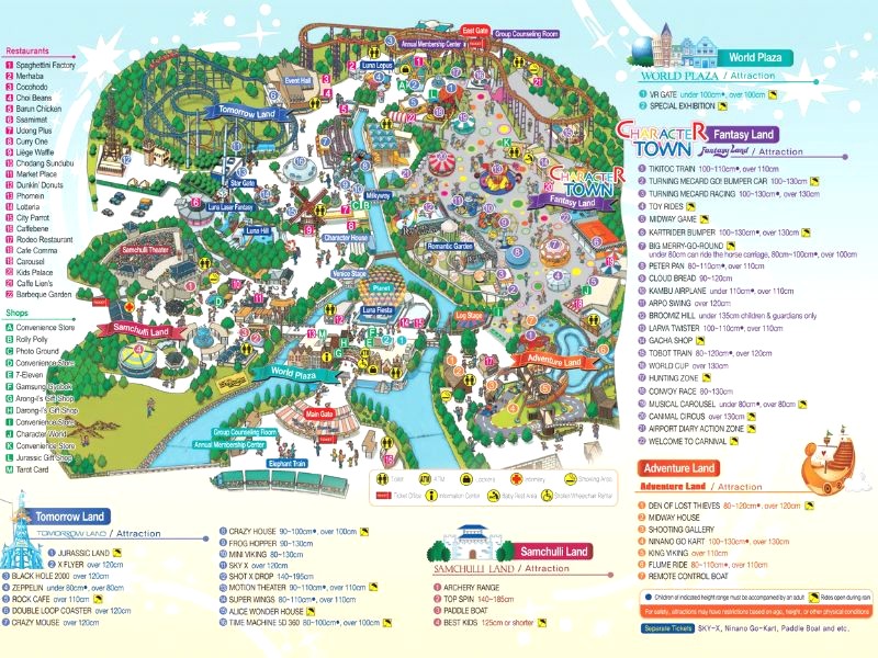 Bản đồ khu vui chơi rộng lớn. (Ảnh: Theme Park Brochures)