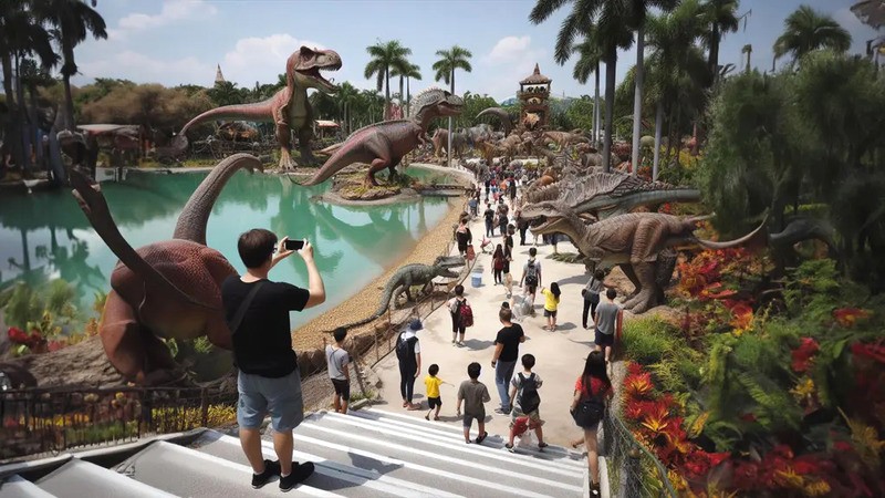 Dino Park thuận tiện di chuyển, gần trung tâm Phan Thiết. (Ảnh: Viethouzz)