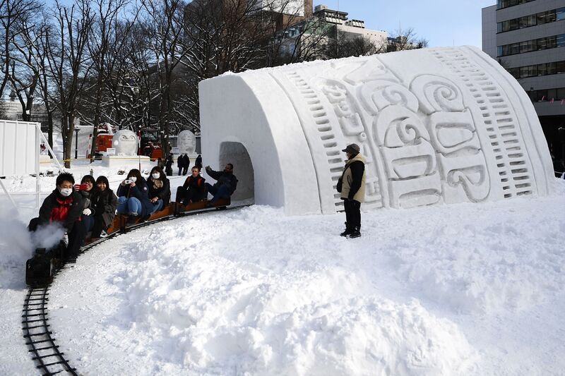 Lễ hội tuyết Sapporo 2020 (Ảnh: AFP)