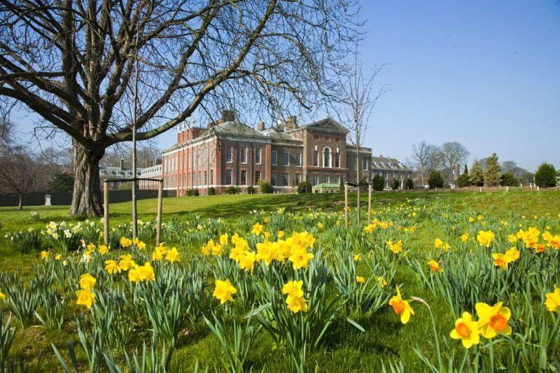 Kensington Palace, với những khu vườn rực rỡ sắc hoa, mang đến một không gian xanh bình yên. (Ảnh: Historic Royal Palaces)