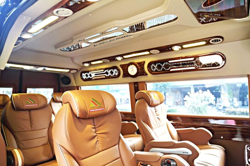 Xe Huy Hoàng Limousine: Nội thất sang trọng, tiện nghi. (Ảnh: Xe limousine Vũng Tàu)