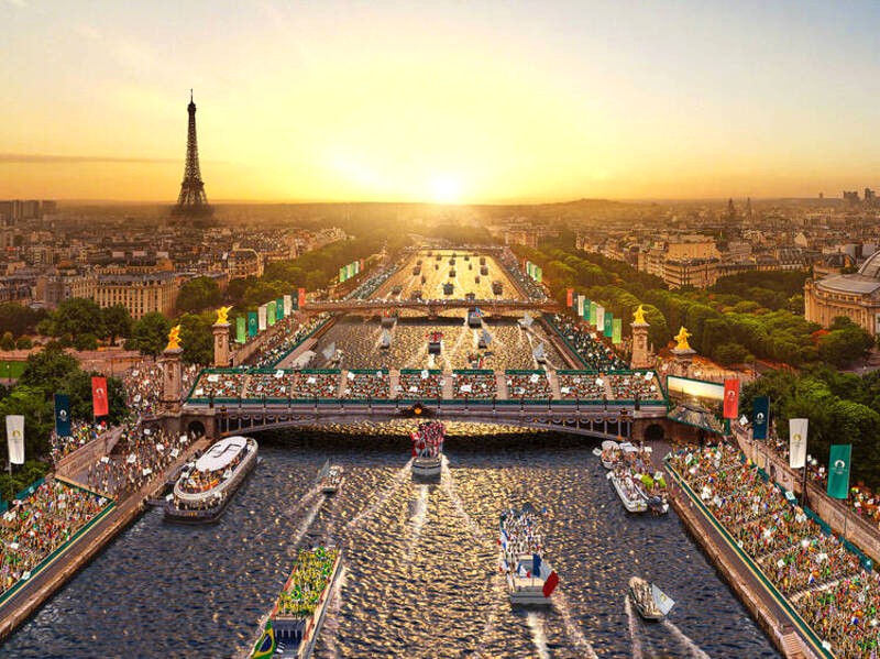 Lễ khai mạc Olympic Paris 2024 sẽ diễn ra trên sông Seine. © Paris 2024 - Florian Hulleu