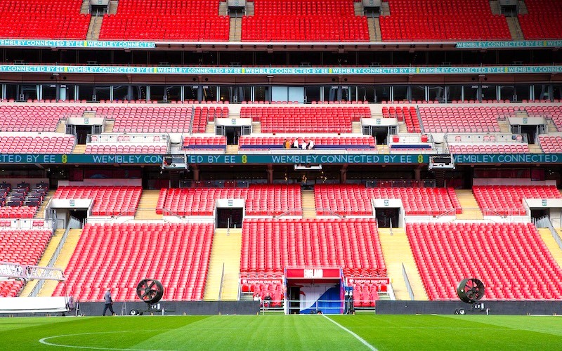 Sân vận động Wembley, được khai trương, là sân nhà của đội tuyển Anh và là địa điểm du lịch nổi tiếng ở London. (Ảnh: Headout)