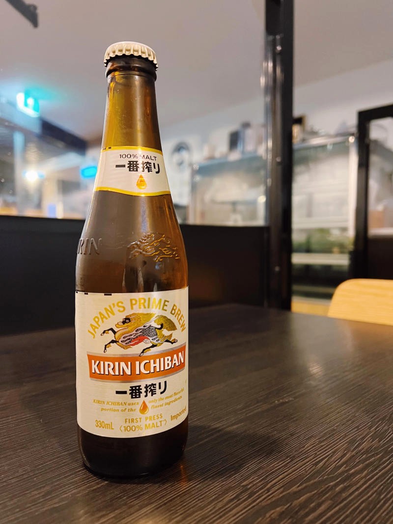 Kirin Ichiban Shibori, bia Nhật Bản được yêu thích trên toàn thế giới. (Ảnh: Chayo Japanese Cafe)