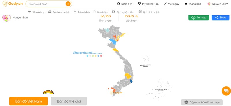 Khám phá bản đồ thế giới để tìm điểm đến mới! (Ảnh: thegioididong)