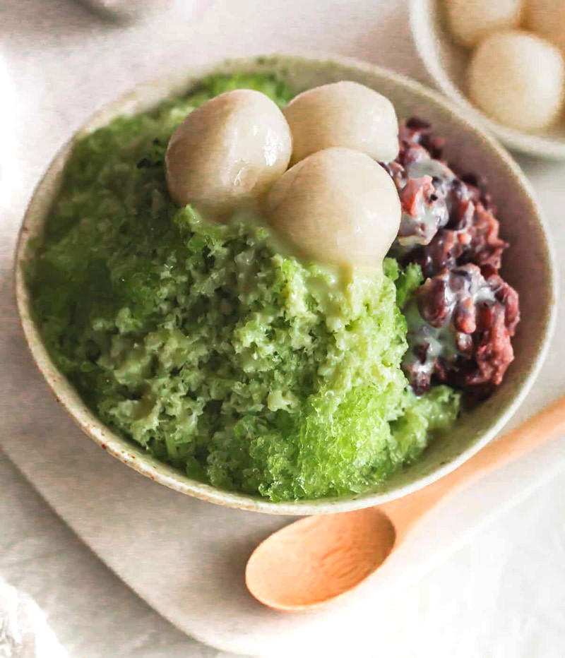 Bingsu matcha Nhật Bản (siftandsimmer)