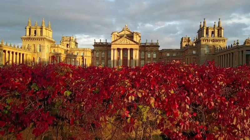 Blenheim Palace rực rỡ sắc thu, đỏ vàng cam thơ mộng. (Ảnh: Blenheimpalace)