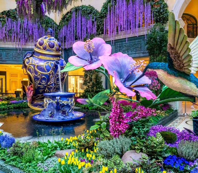 Khu vườn nhiệt đới tráng lệ Bellagio Conservatory & Botanical Gardens. (Ảnh: bellagio)