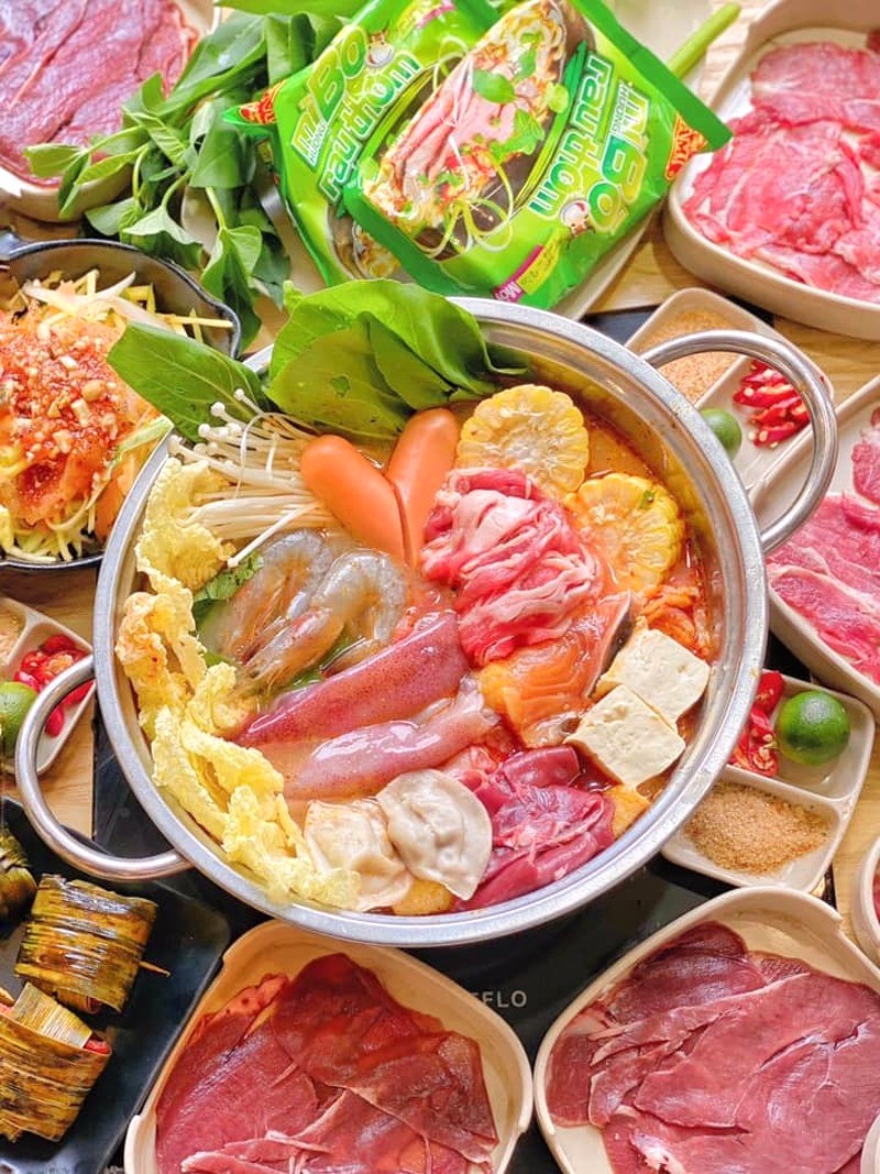 Lẩu Buffet chinh phục thực khách với hương vị thơm ngon. (Ảnh: Ăn uống Thanh Hoá)