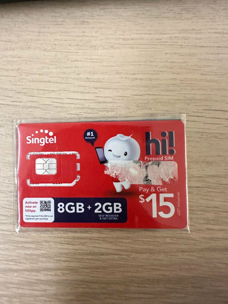 Cài đặt sim du lịch Singapore dễ dàng! (Ảnh: Carousell)