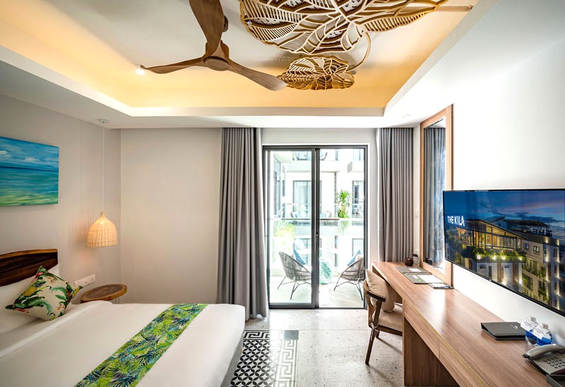 Phòng Deluxe tại The Kila Boutique Hotel là lựa chọn phổ biến của du khách. (Ảnh: Fanpage KiLa Boutique Hotel Quy Nhơn)