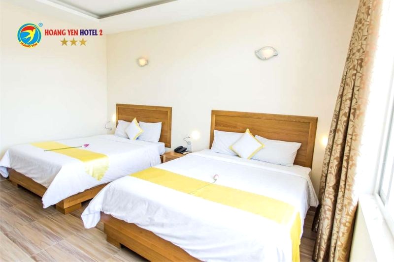 Phòng Superior: 2 giường đôi, rộng rãi, thoải mái. (Ảnh: Hoangyenhotel)