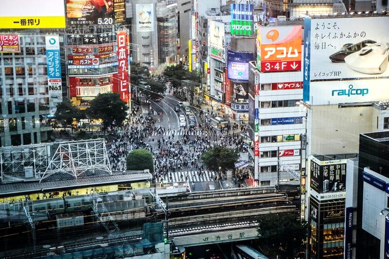 Cửa sổ Hikarie Shibuya: toàn cảnh ngã tư náo nhiệt. (Ảnh: nightscape.tokyo)