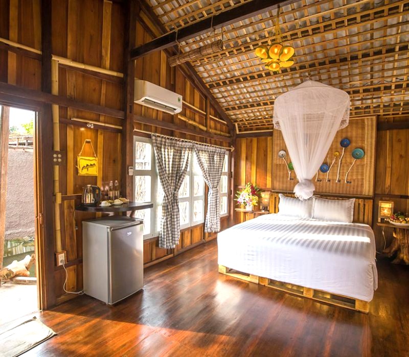 Homestay giữa vườn cây xanh mát. (Ảnh: Cổng thông tin du lịch Cần Thơ)